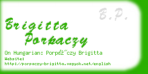 brigitta porpaczy business card